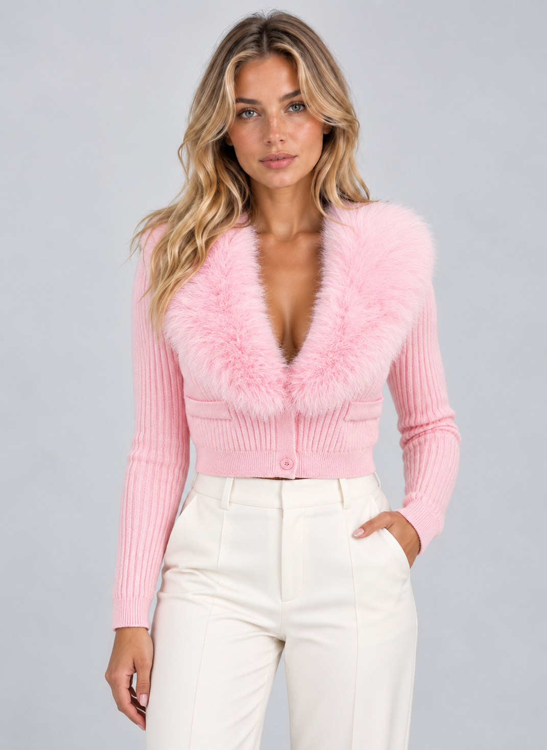 Cardigan in Pink