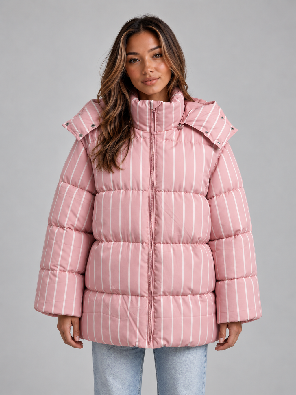 Puffer Jacket in Pink