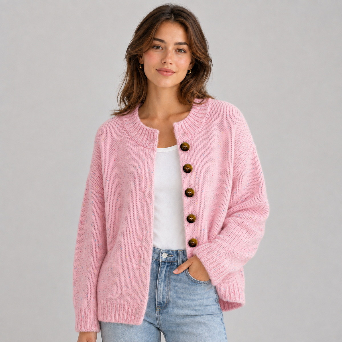 Cardigan in Pink