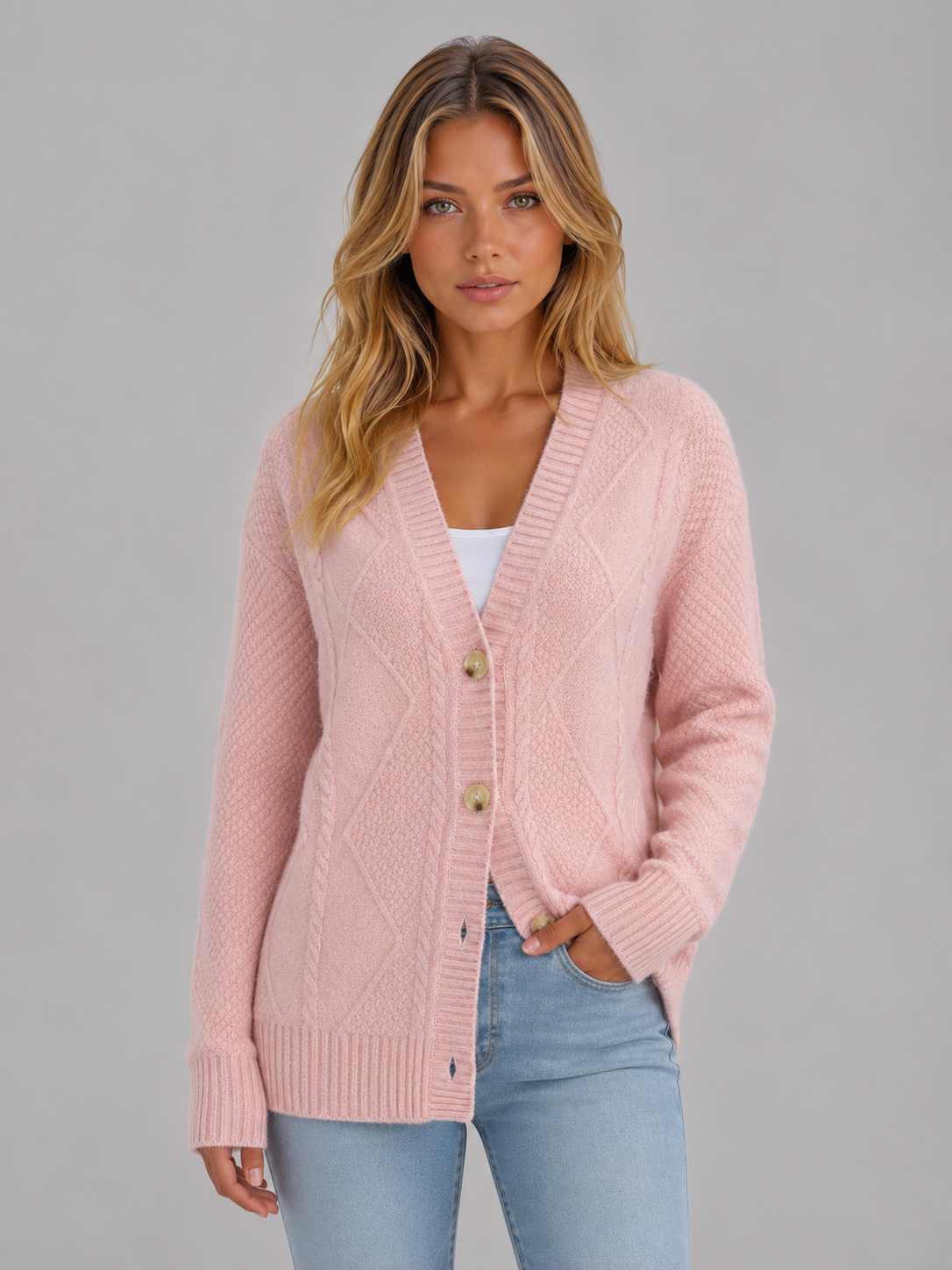 Cardigan in Pink