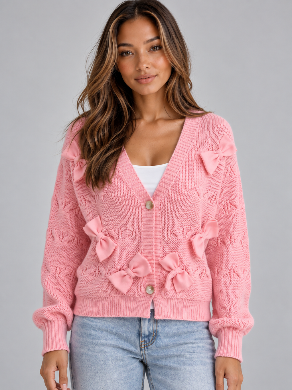 Cardigan in Pink