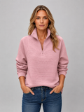 Half Zip Sweater in Pink