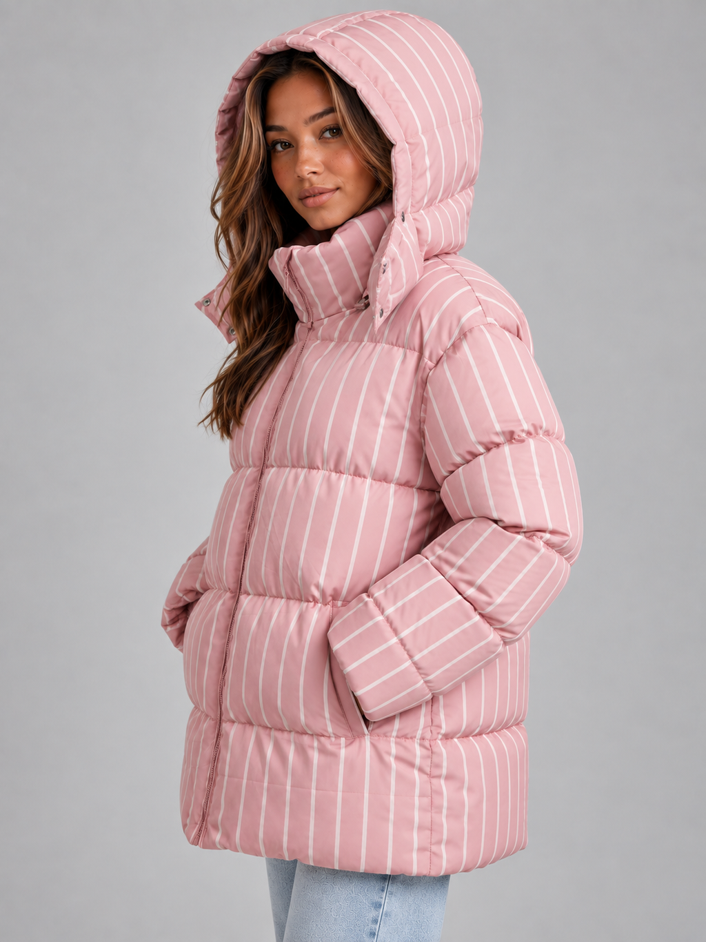 Puffer Jacket in Pink