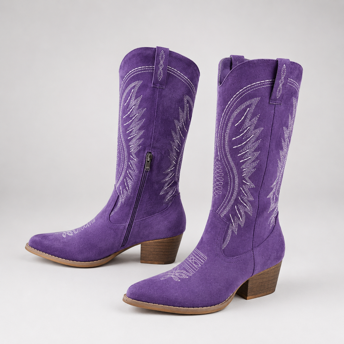 Knee High Boots in Purple