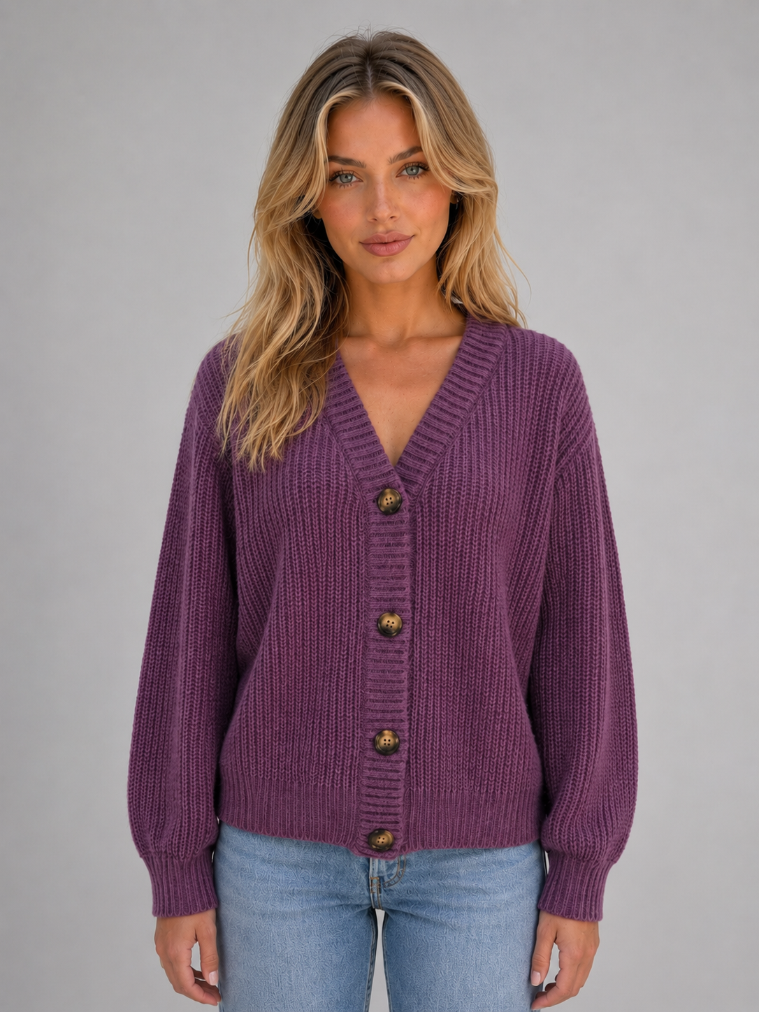 Cardigan in Purple
