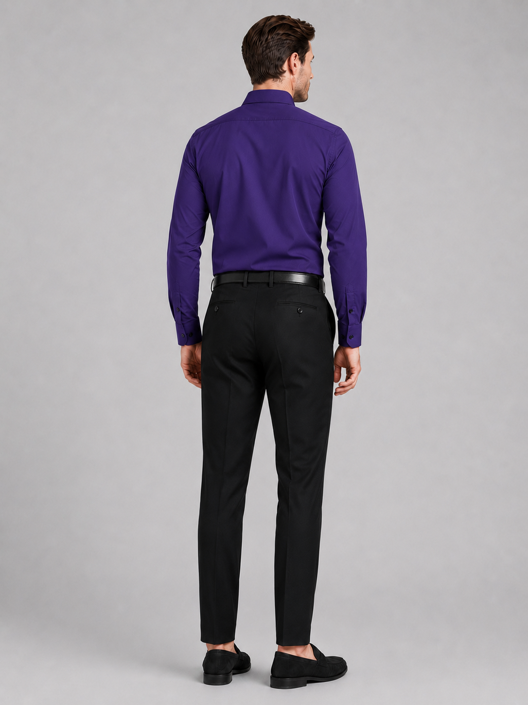 Business Casual Button Down Shirts in Purple