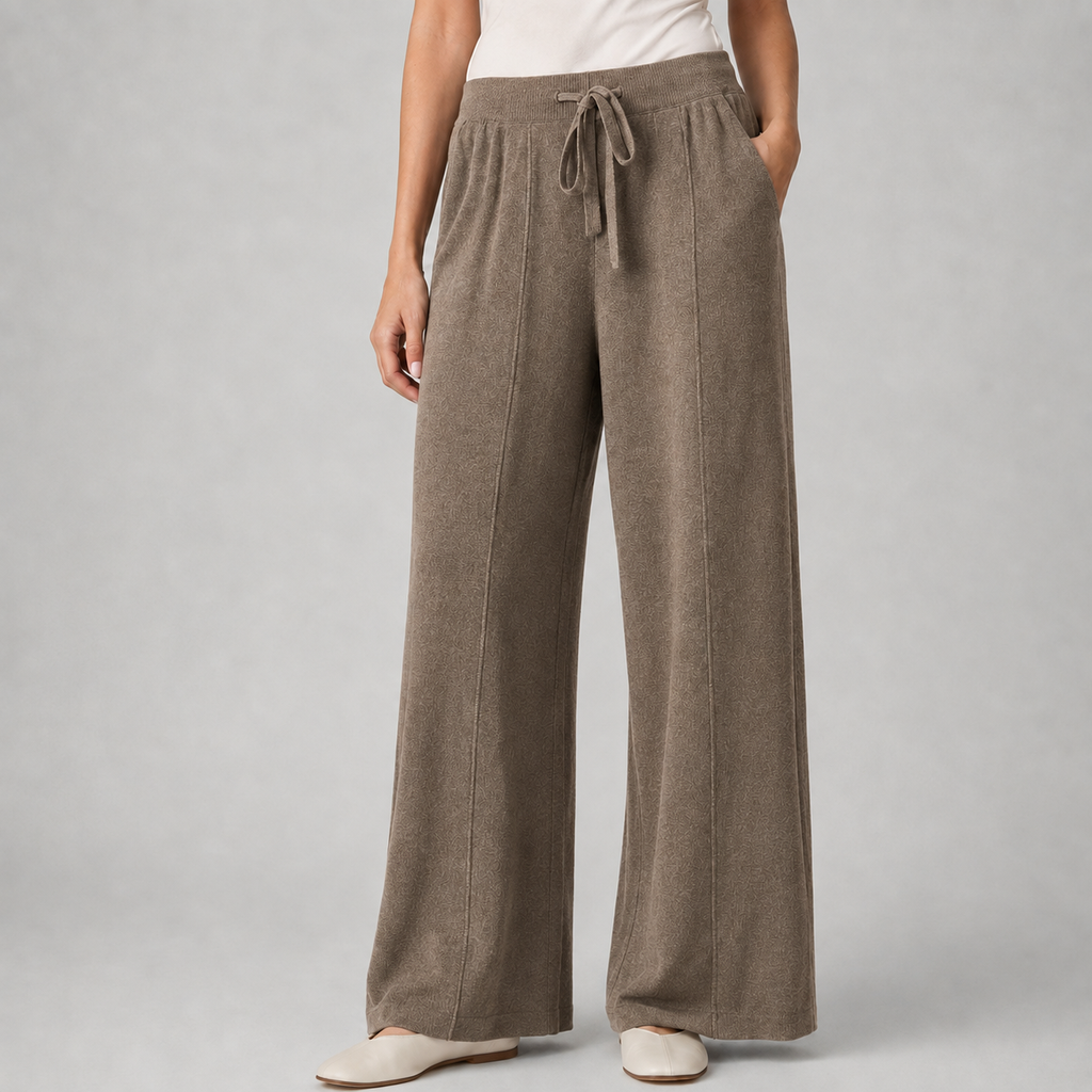 Pants in Purple velvet color
