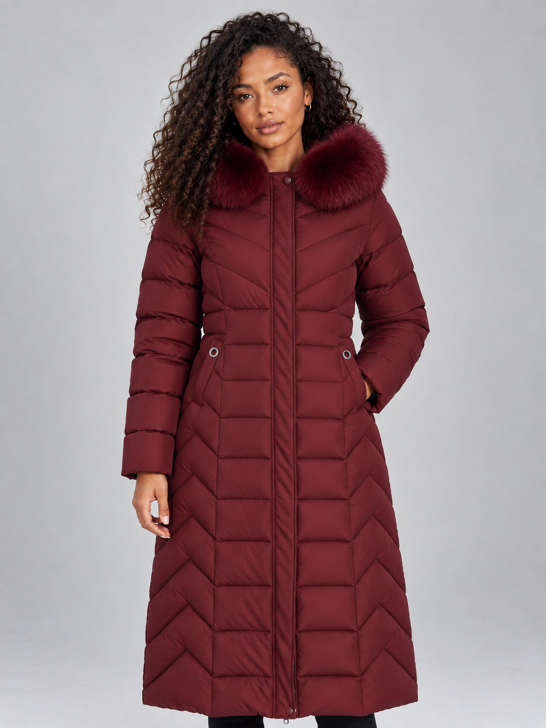 Puffer Jacket in Red