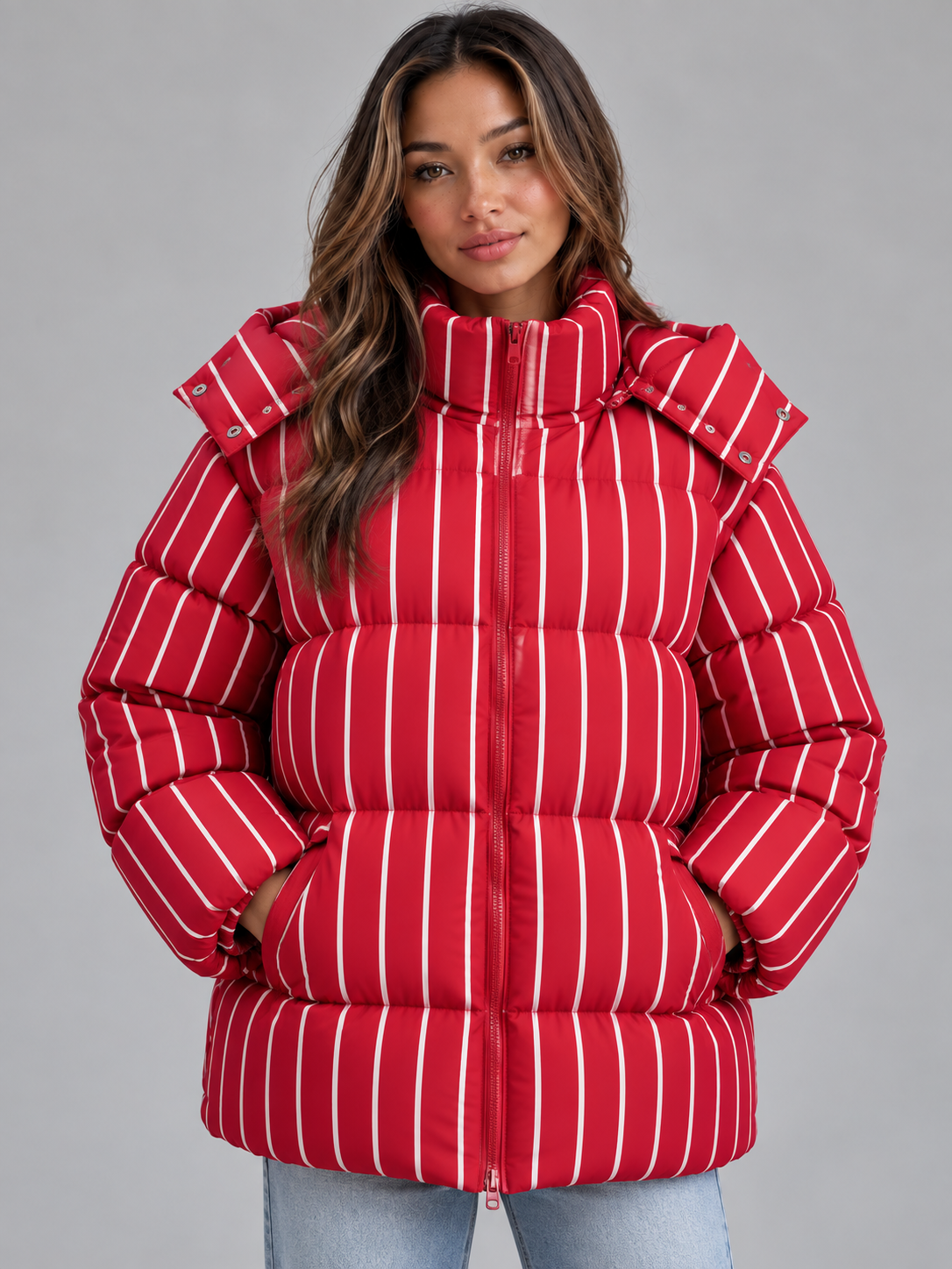 Puffer Jacket in Red