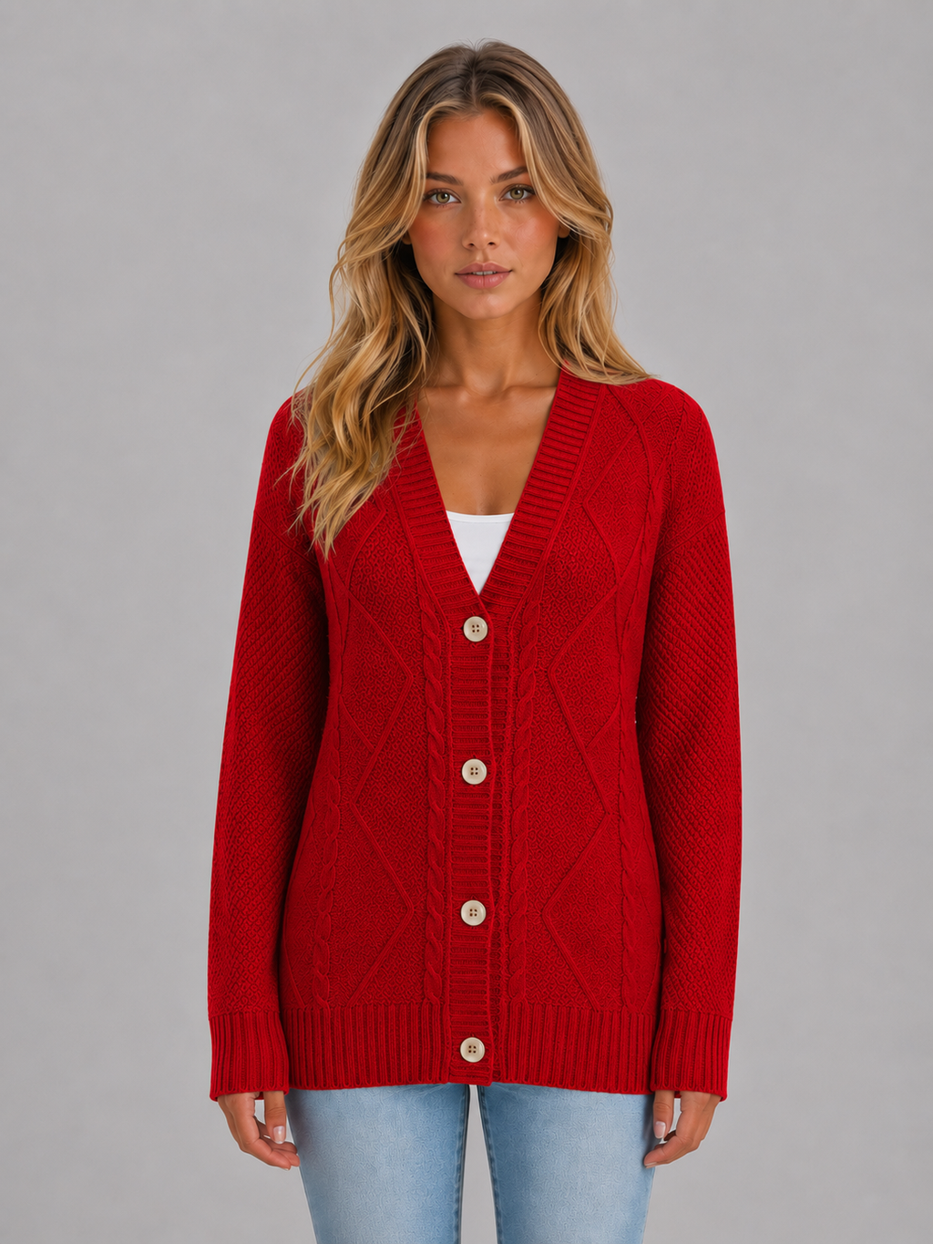 Cardigan in Red