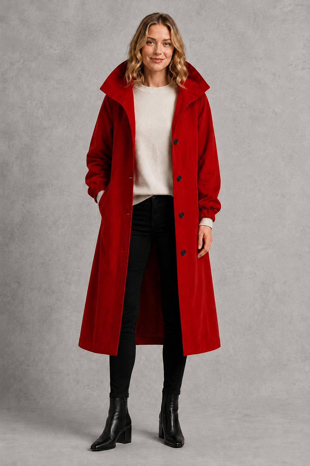 Trench Coat in Red