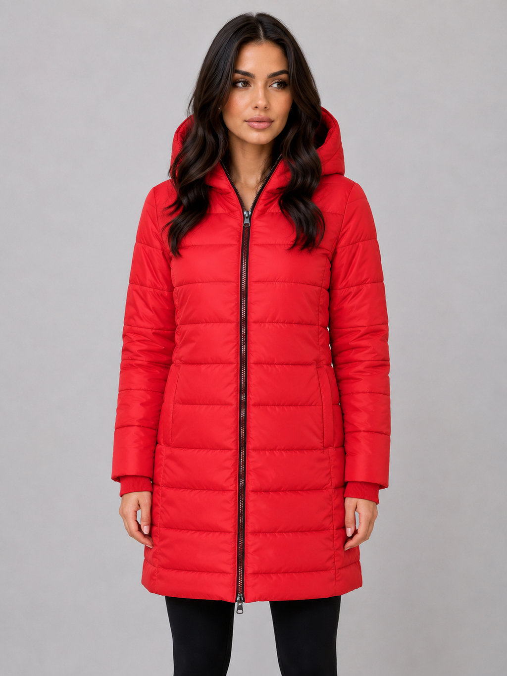 Puffer Jacket in Red