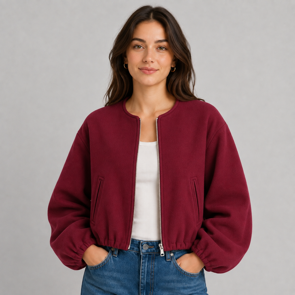Bomber Jacket in Red