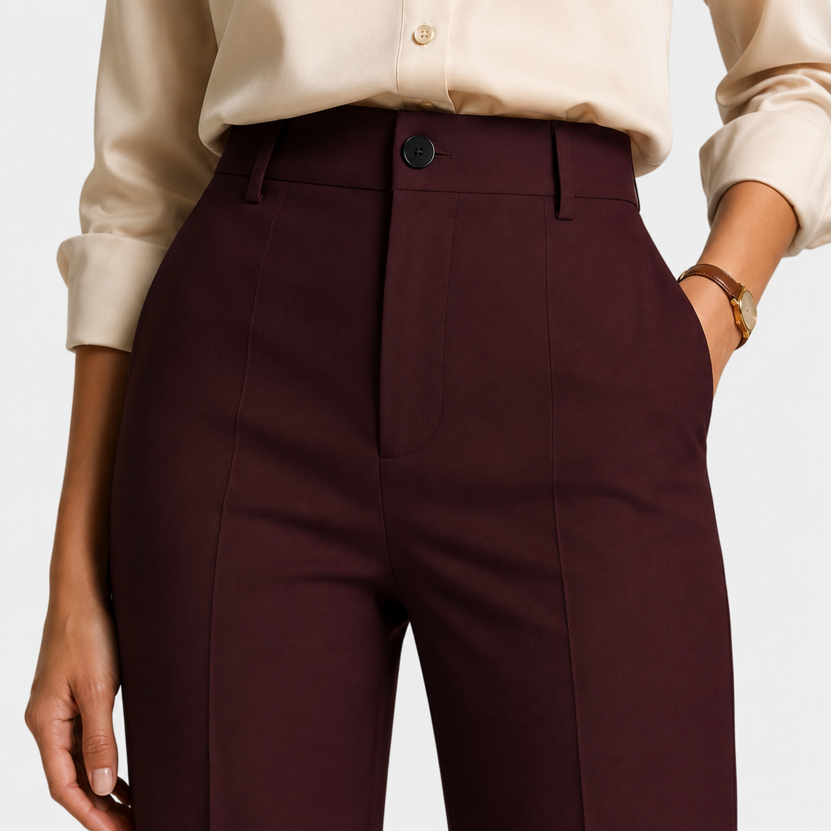 Women's Wide Leg Pants in Red