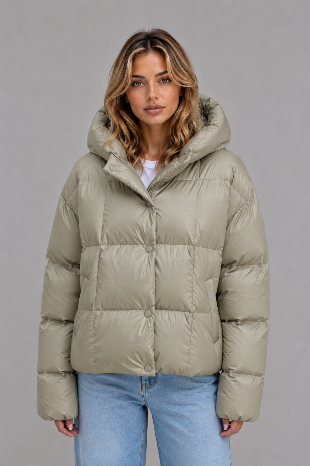 Puffer Jacket in Sage Green