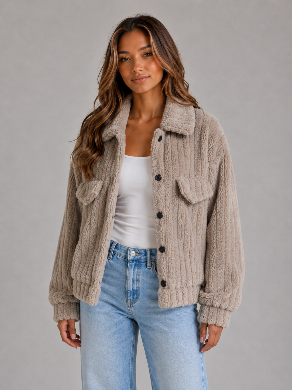 Jacket in Taupe