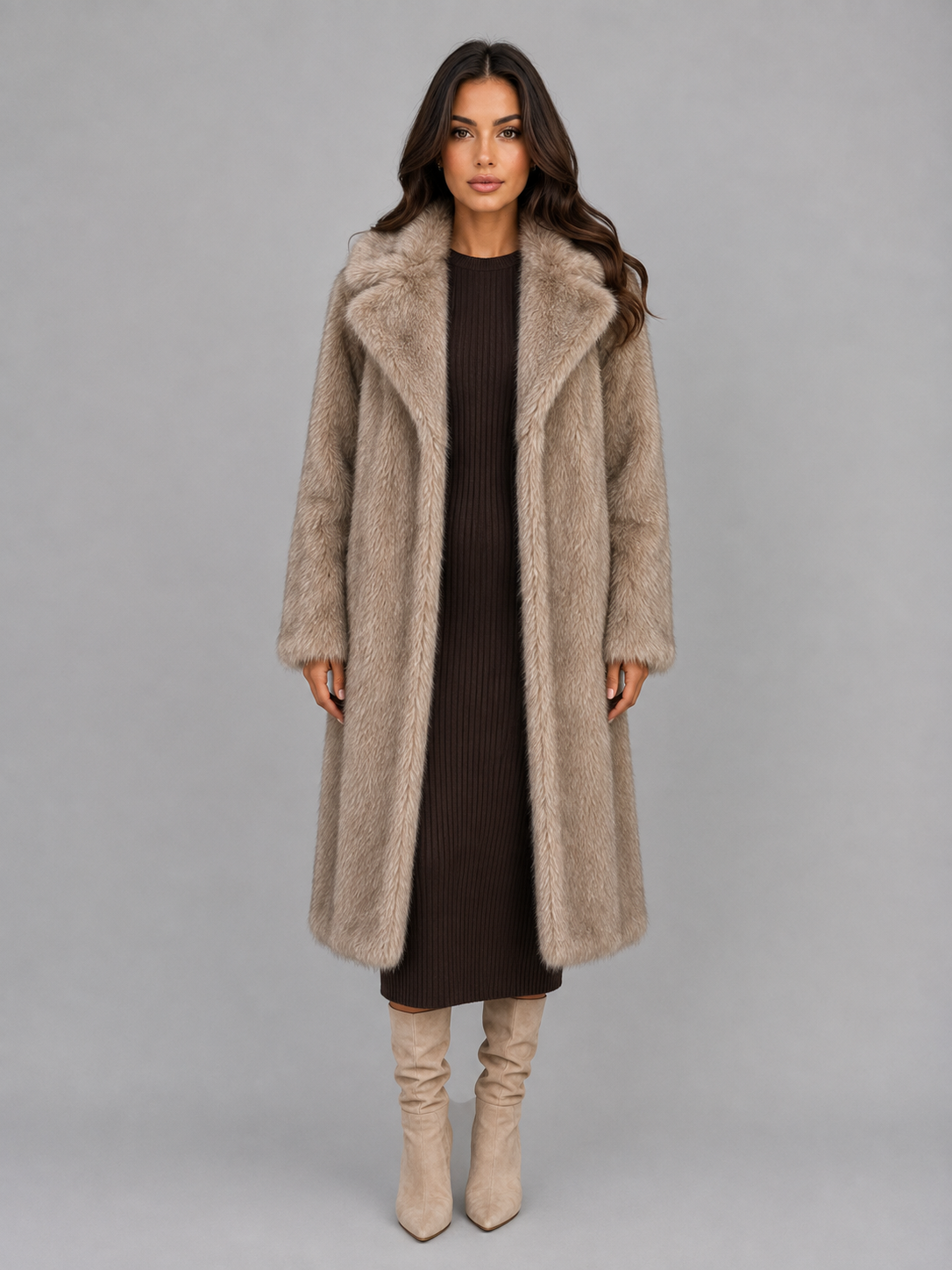 Coat in Taupe