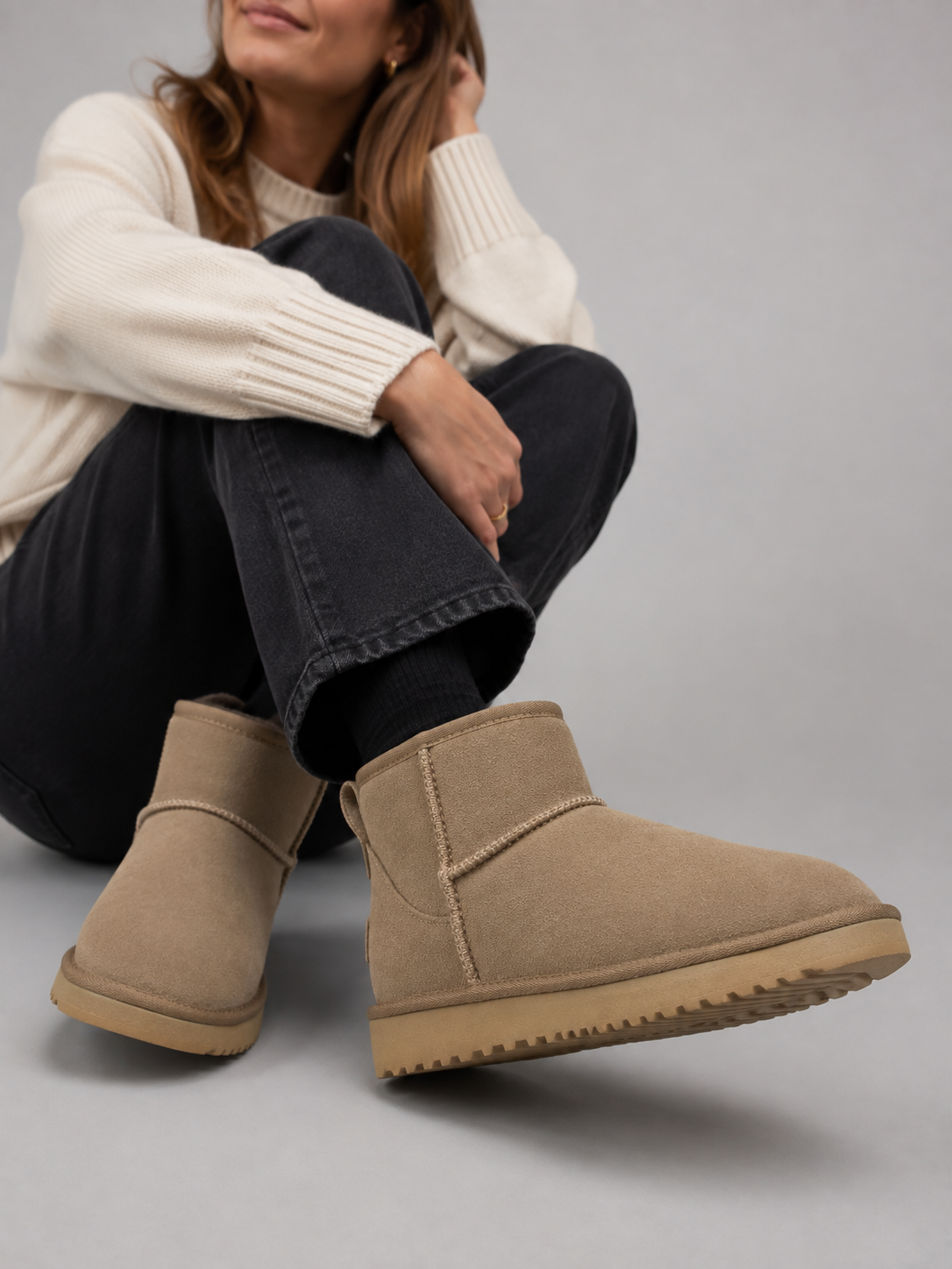 Ankle Boots in Taupe