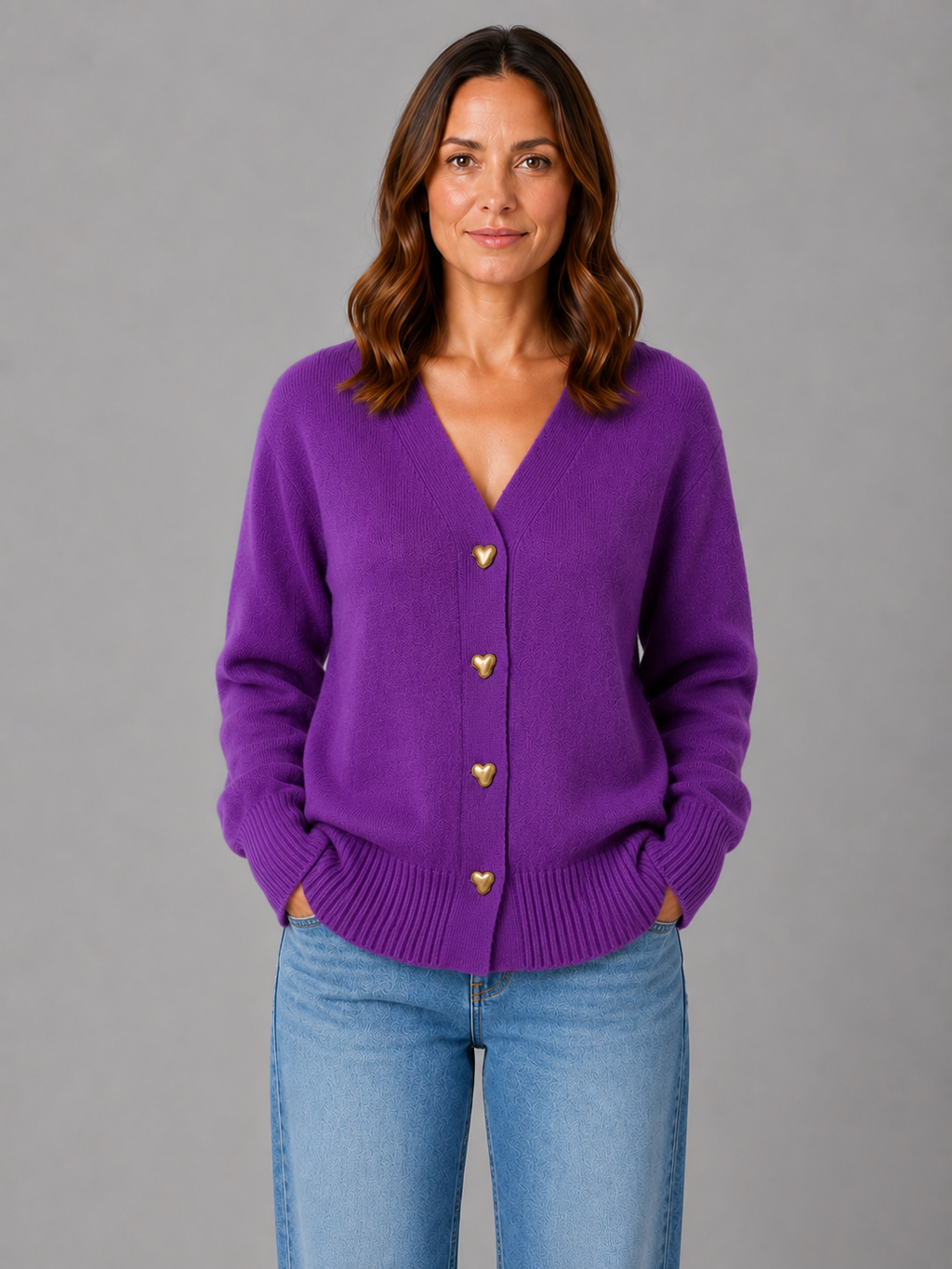 Cardigan in Violet