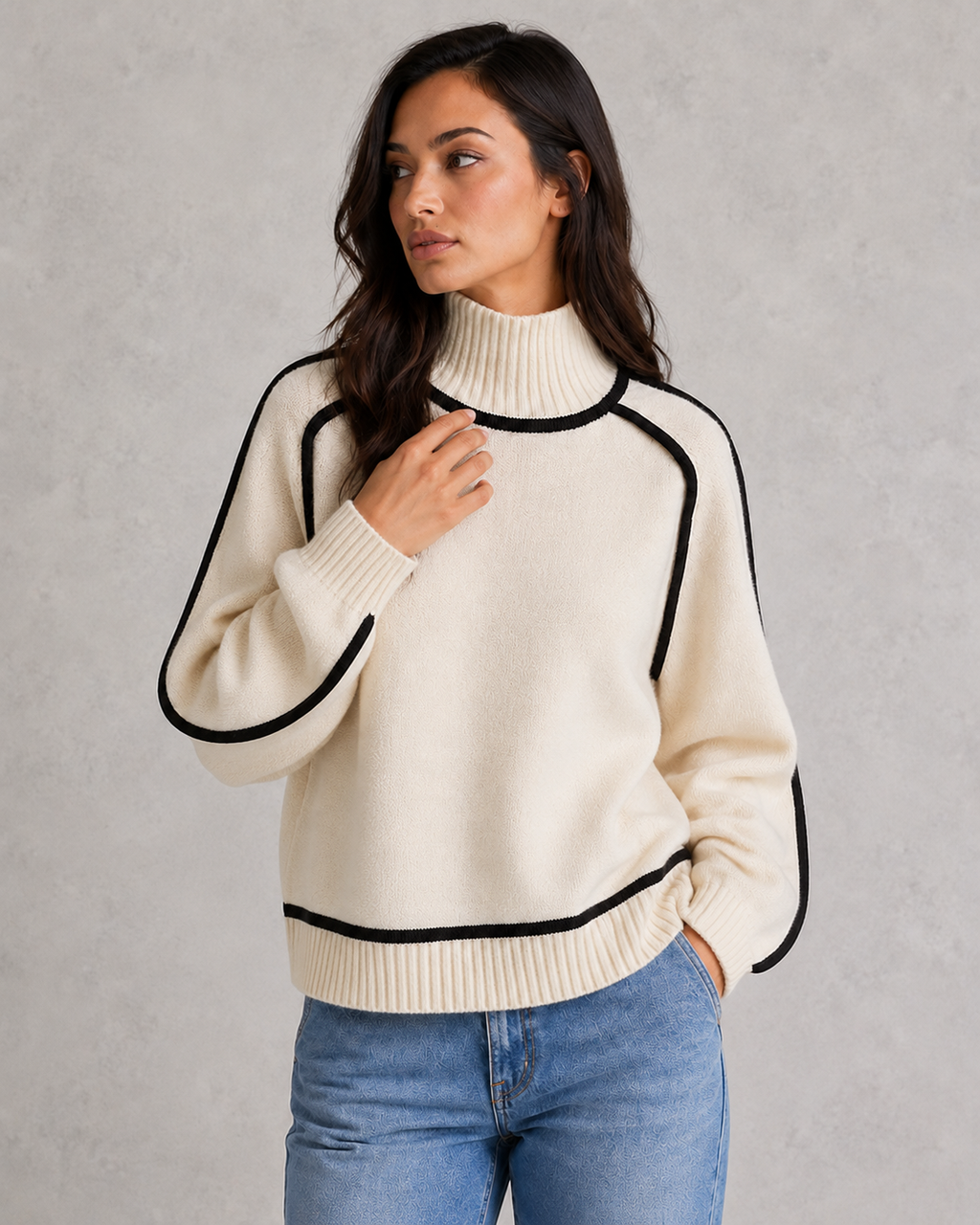 Turtleneck Sweater in White