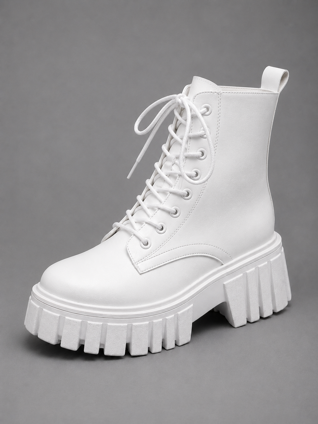 Combat Boots in White