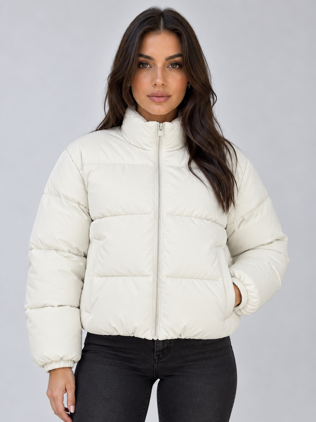 Puffer Jacket in White