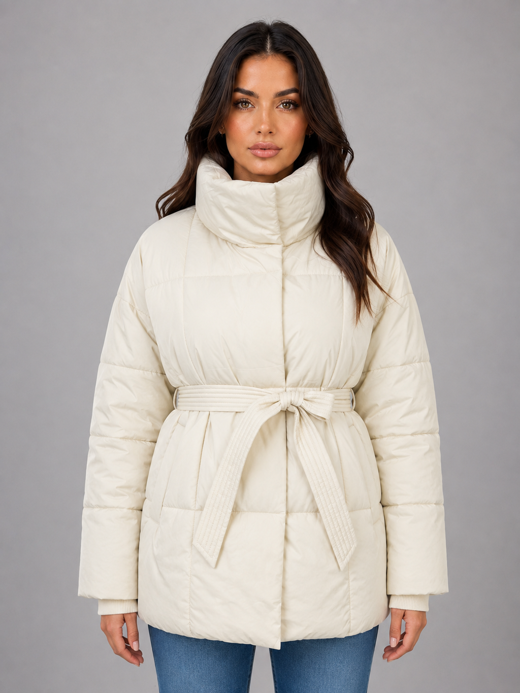 Puffer Jacket in White