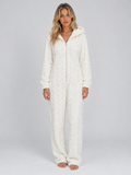 Fleece Jumpsuit in White