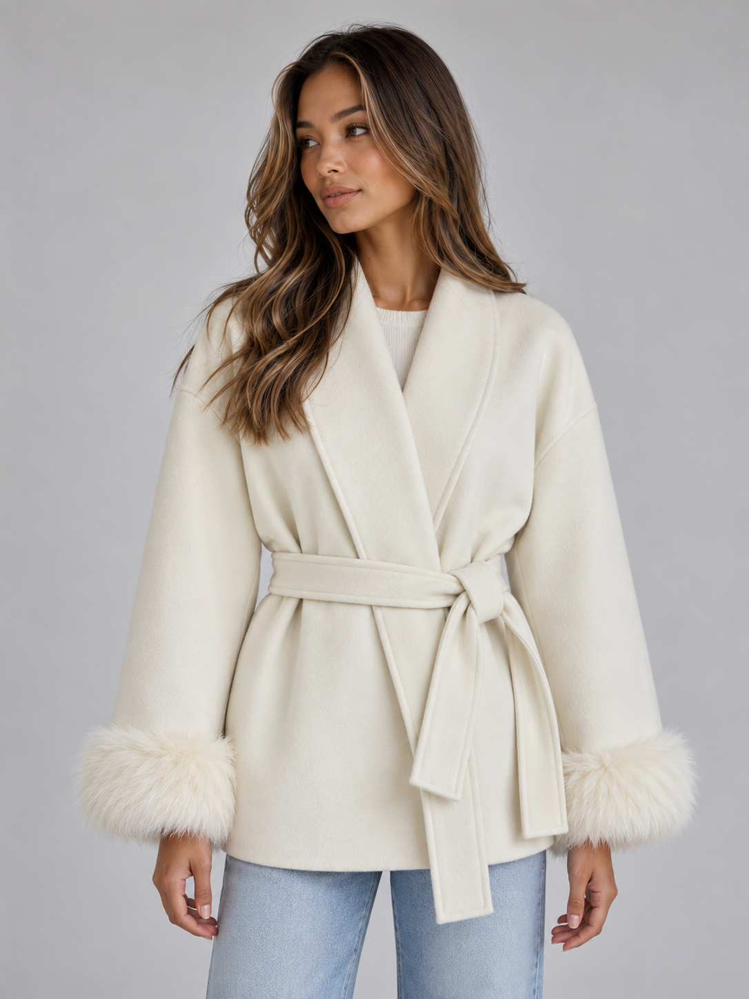 Coat in White