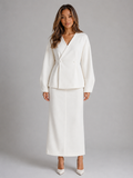 Skirt Suit in White