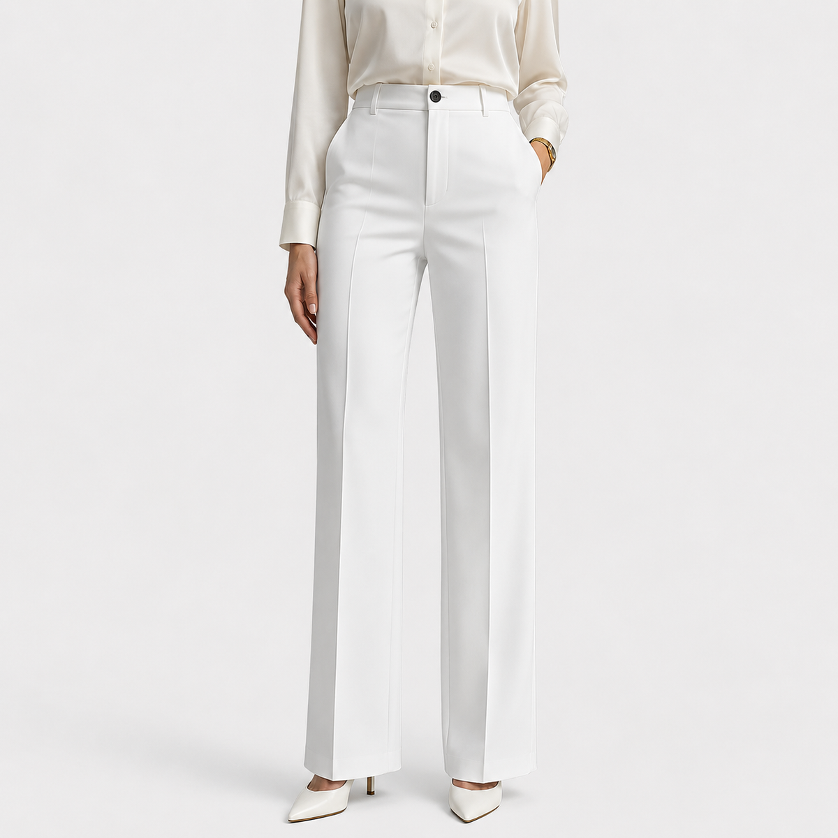 Women's Wide Leg Pants in White