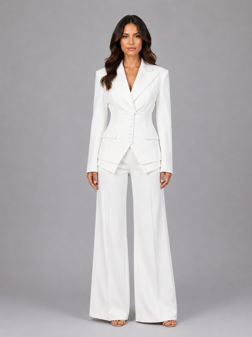 Women's Pant Suit in White