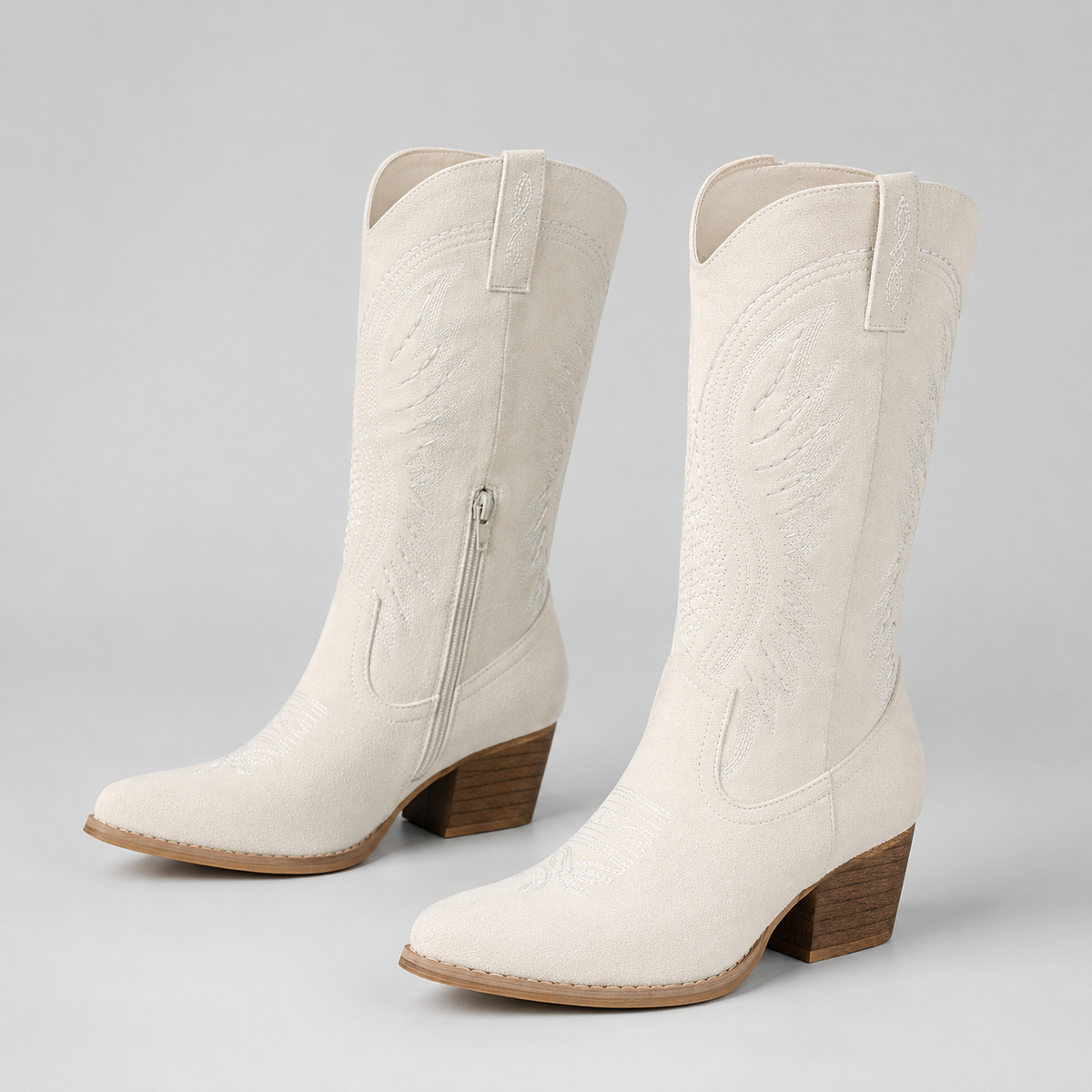 Knee High Boots in White