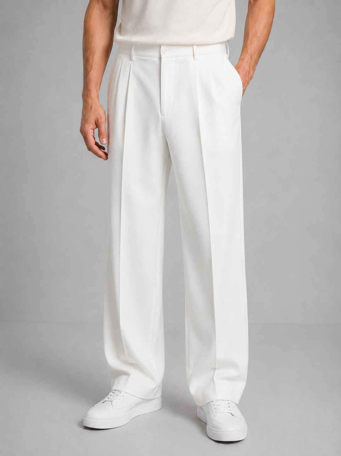 Men's Tailored Chinos in White