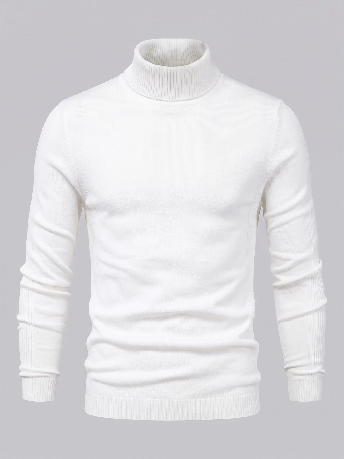 Men's Turtleneck Sweater in White
