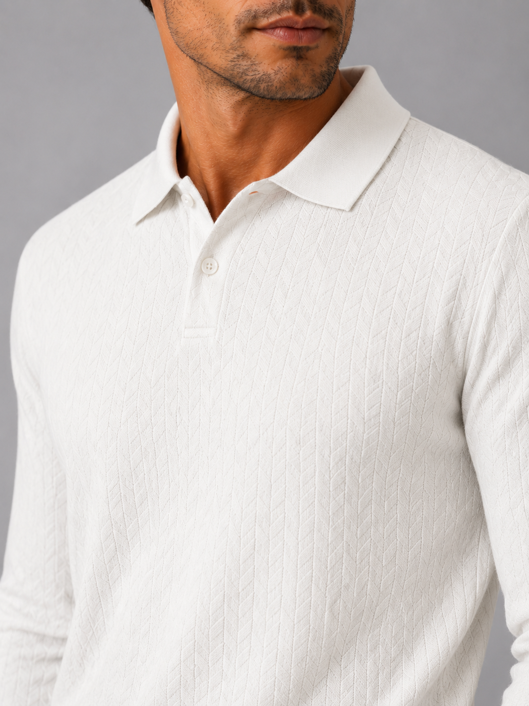 Men's Long Sleeve Polo Shirt – Smooth Knit Business Casual Polo | Nero & Luya