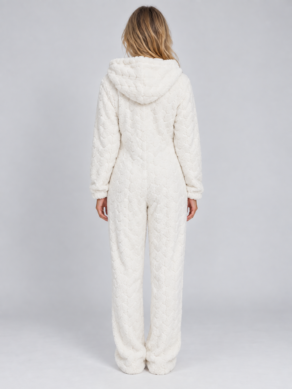 Fleece Jumpsuit in White