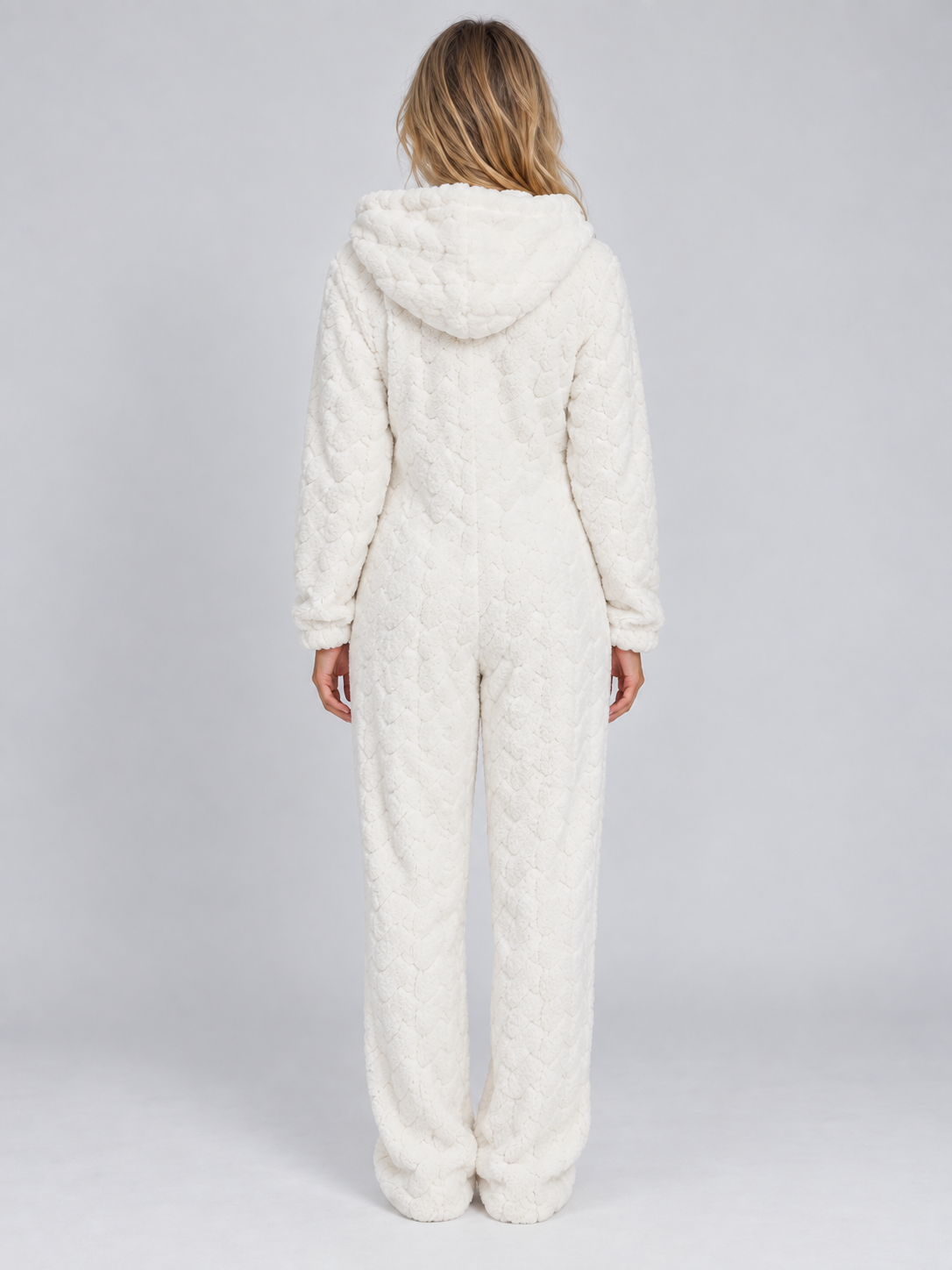 Fleece Jumpsuit in White