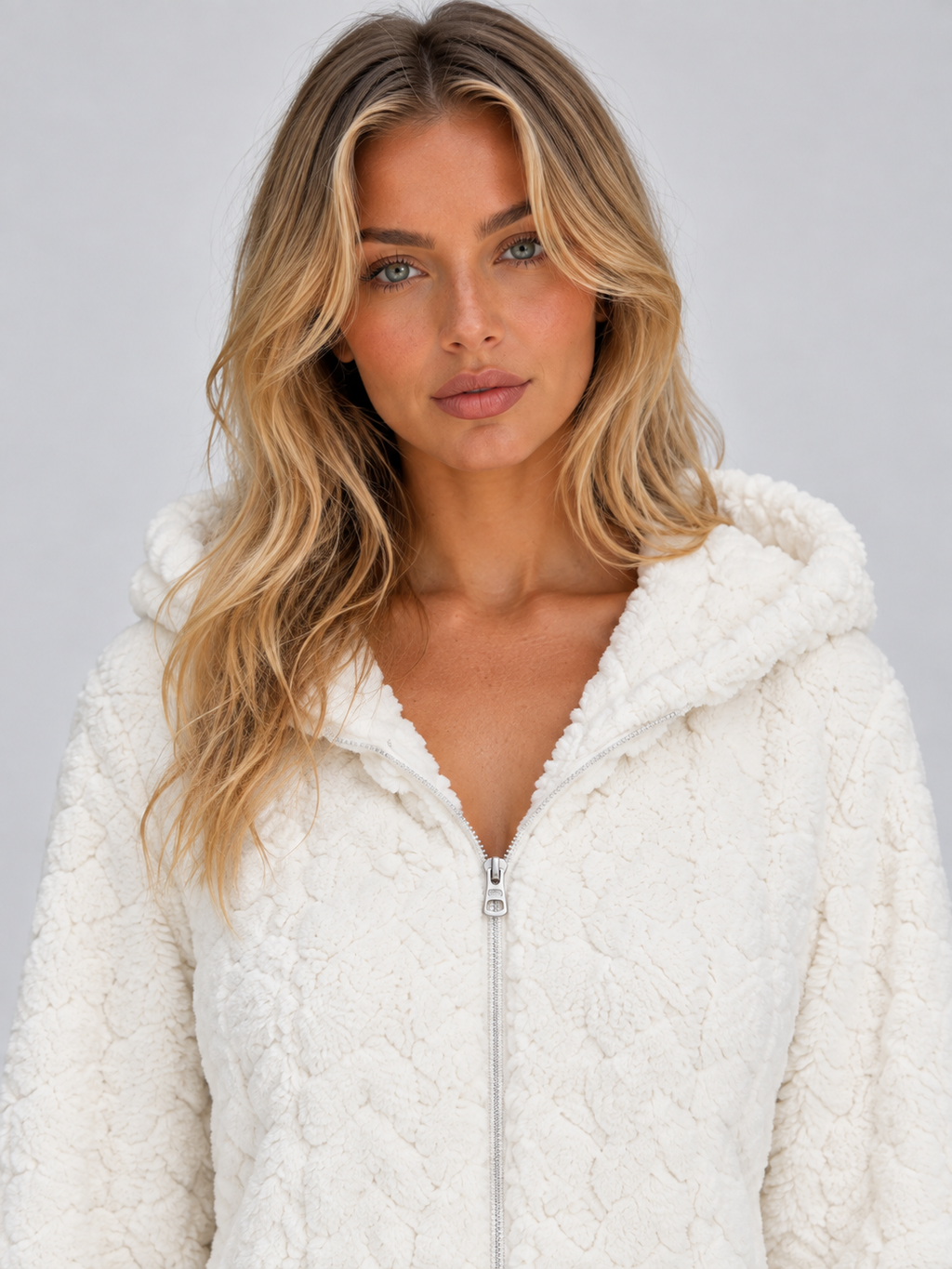 Fleece Jumpsuit in White