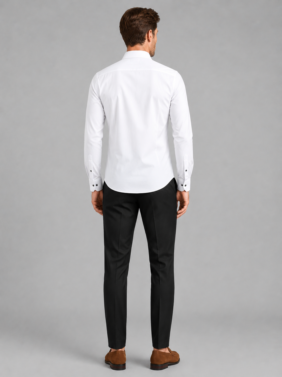 Business Casual Button Down Shirts in White