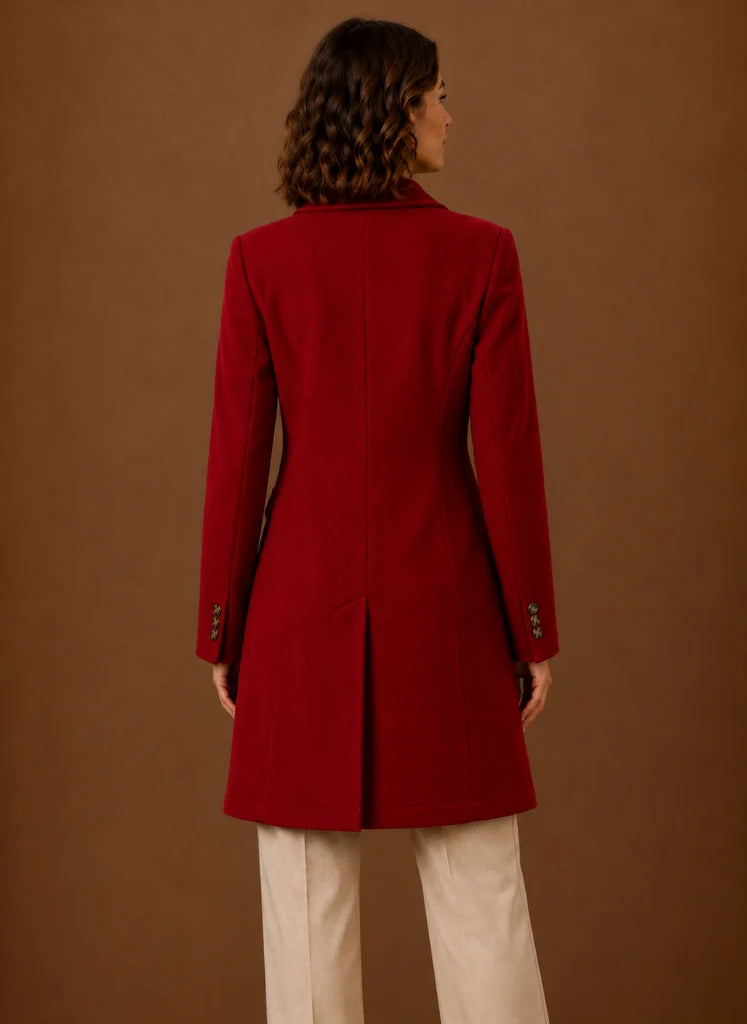 Women’s Double Breasted Coat – Long Tailored Winter Coat | Nero & Luya